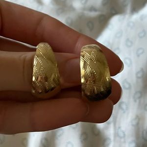 Gold hoop earrings